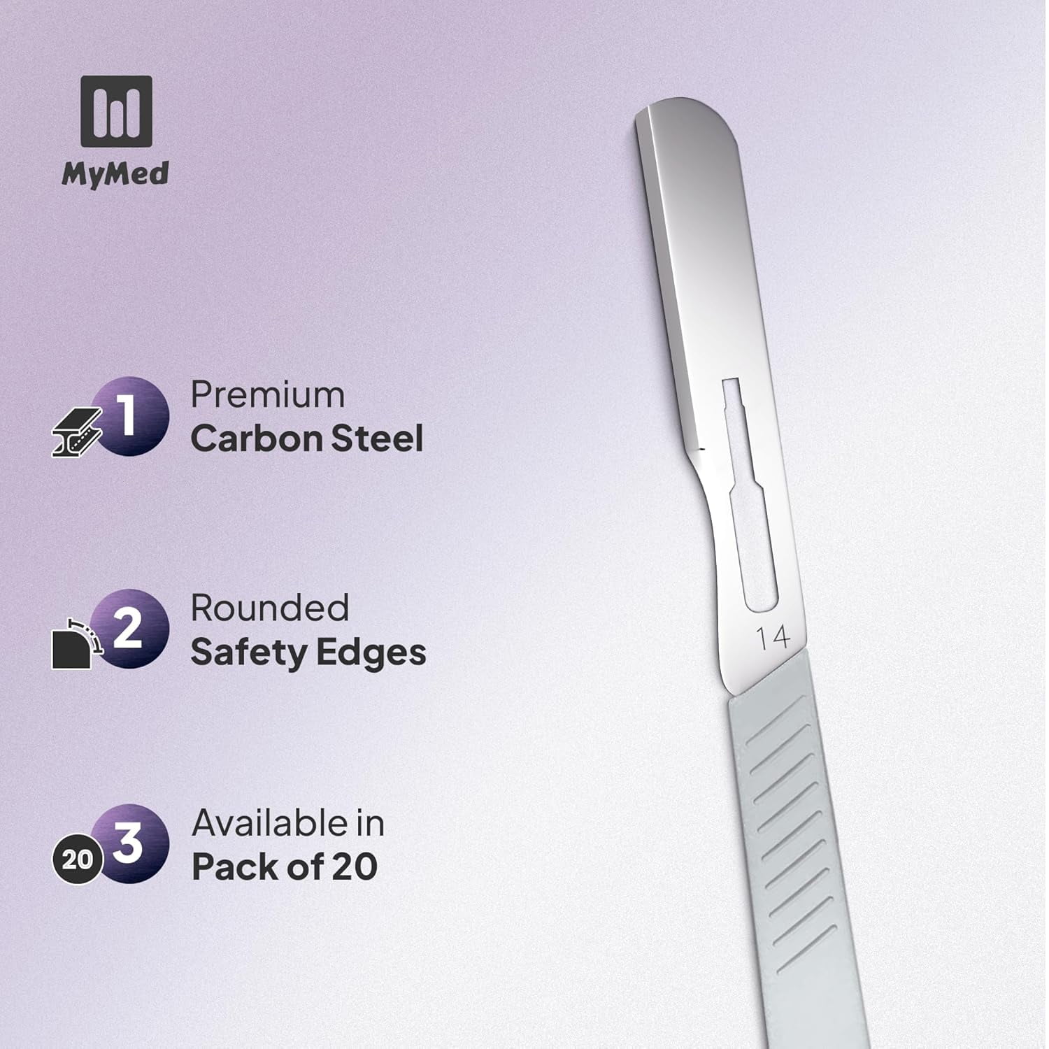 Disposle 14R Dermaplaning Razors - Pack of 20 Dermaplane Razor for Women Face, Dermaplane Scalpels Dermaplaning Tool for Face