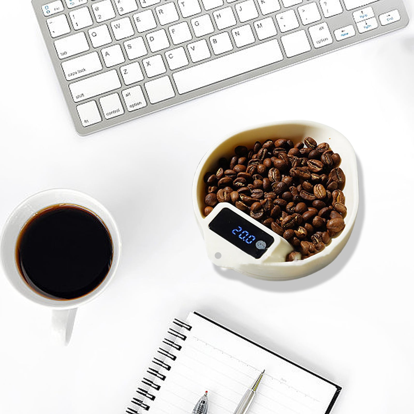 Specollect 2Pcs Coffee Bean Scale, Espresso Scale for Coffee Beans Weighting/Dosing, Mini Coffee Scale, Digital Kitchen Scale, Coffee Tea Spice,