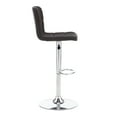 thumbnail image 4 of Powell Sherman 24-32" Indoor Adjustable Metal Swivel Bar Stool, Chrome/Brown Faux Leather, 4 of 15