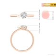 thumbnail image 4 of Angara Freshwater Cultured Pearl & Tilted Round Diamond 2-Stone Grande Engagement Ring in 14K Rose Gold for Women | June Birthstone Jewelry for Her, 4 of 7