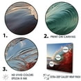 thumbnail image 3 of Designart "Emerald And Crimson Wave Vibrant Amazement I" Coastal Floater Framed Wall Art Prints, 3 of 5