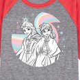 thumbnail image 3 of Frozen 2 - Anna Elsa Rainbow - Toddler And Youth Raglan Graphic T-Shirt, 3 of 6
