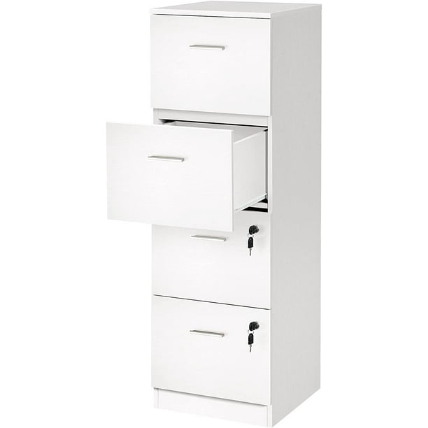 YITAHOME 4Drawer Wood File with Lock, 15.86" Deep Vertical