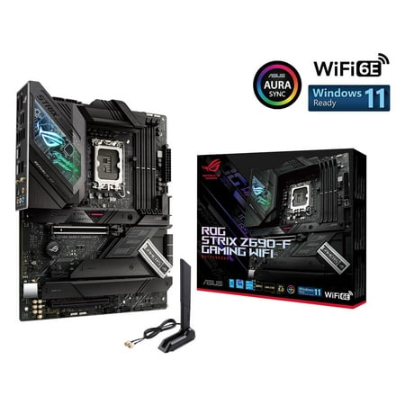 ASUS ROG Strix Z690-F Gaming WiFi 6E LGA 1700(Intel® 12th&13th Gen) ATX gaming motherboard(PCIe 5.0, DDR5,16+1 power stages,2.5 Gb LAN,Bluetooth v5.2,Thunderbolt 4,4xM.2/NVMe SSD and Front panel USB 3