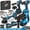 Deluxe 4 Tool Sets with 2 Batteries, variant on Brushless Cordless Power Tool Combo Kit, Industrial Grade Rotary Hammer Drill, Impact Wrench & Angle Grinder Set for Wall & Car Maintenance