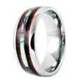 thumbnail image 2 of Tungsten Carbide Rings for Men Wedding Bands for Him 6mm Hawaiian Koa Wood and Abalone, 2 of 5