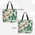 thumbnail image 2 of Retro Flowers Birds Watercolor Tote Bag Reusable Shoulder Handbag Top Handle Purse for Shopping Work, 2 of 6