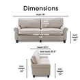 thumbnail image 4 of Serta Copenhagen 78" Sofa in Light Gray, 4 of 11