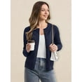 thumbnail image 4 of Women's Crew Neck Button Down Long Sleeve Cardigan Sweater, 4 of 5