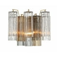 thumbnail image 6 of ADD-302-AG-AU Crystorama Lighting Addis - 2 Light Wall Mount-11.75 Inches Tall and 14.5 Inches Wide-Aged Brass Finish-Autumn Glass Color, 6 of 9