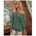 thumbnail image 4 of Pull-over à Manches Longues Bouffant Solide pour Femmes, 4 of 6