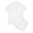 thumbnail image 7 of yillto Pajamas Set for Women Short Sleeve Sleepwear Button down Pjs Soft 2 Piece Shorts Lounge Sets, 7 of 7