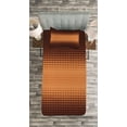 thumbnail image 3 of Ambesonne Checkered Quilted Bedspread Set 2 Pcs, Mosaic Grid Design, Twin Size, Dark Brown and Orange, 3 of 3