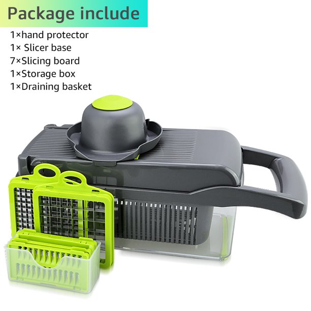 Cortador de verduras, rebanador multifuncional, pelador de patatas y frutas, rallador de zanahorias, accesorios de cocina, cesta, rebanador de verduras Tan Jianjun unisex