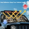 thumbnail image 5 of Uorisanigo Windshield Sun Shade for Jeeps, Funny Cat Driving Car Sunshade Compatible with Jeep JK JKU JL JLU 1997-2023, Sun Shade Windshield Cover for Jeep, UV Ray & Heat Block Shades, 5 of 7