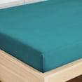 thumbnail image 4 of Sábana bajera ajustable Sweet Home Collection Twin XL, color verde azulado, 4 of 5