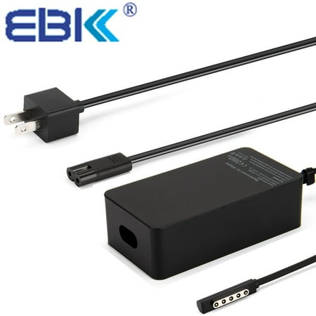 EBK New Surface Charger Power Supply 48W 12V 3.6A Adapter for Surface Pro 1 Pro 2 Windows Tablet with 6Ft Power Cable USB Port 1536