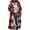 Red, variant on HappyYEE Women’s Plaid Long Jackets, Fall Flannel Full Zip Hooded Tunic Outerwear, Loose Long Sleeve Tunic Sweatshirt with Pockets