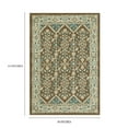 thumbnail image 4 of (2 pack) Mainstays Persian Border Medallion Loop Print Brown Blue Indoor Area Rug, 4' x 5'4", 4 of 9