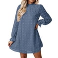 thumbnail image 1 of Robe de Ligne pour Femmes, Robe à Manches Longues pour Femmes Robe à Manches Longues pour Femmes Fashion Party Tissu Artisanat Exceptionnel, 1 of 6