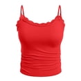 thumbnail image 4 of Ccpelsie Womens Tank Tops Seamless V-Neck Tank Tops Camisole for Summer Daily Wear(Red,S), 4 of 6