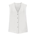 thumbnail image 5 of SwiftWear Women's Cotton Tank Top Dressy Sleeveless Summer Casual Button-Down Shirt Breathable Loose Fit Casual Work Blouse, 5 of 6