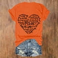 thumbnail image 5 of Dorinao Mama Shirts for Women Short Sleeve Love Letter Printed Graphic Mom Tee Tops, Orange, L, 5 of 8