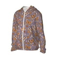 thumbnail image 2 of Daiia Daisies Flowers UPF 50+ Sun Protection Hoodie Jacket Lightweight Long Sleeve Sun Shirt for Women Men with Pocket Hiking Outdoor-X-Large, 2 of 9