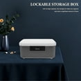 thumbnail image 3 of Lockable Storage Bin Outdoor Lock Box With Combination Lock Plastic Storage Container Organizer For Home Office School Travel Business, 3 of 6
