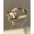 thumbnail image 2 of Jewelerix Asscher Cut Moissanite Solitaire Ring, Modern Bypass Engagement Ring for Women, 10K Yellow Gold Vermeil Wedding Ring Gift, 2 of 6