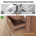 thumbnail image 4 of Ktaxon Fluted Nightstand with 1 Drawer, End Table Wooden Bedside Table Large Capacity Easy to Assemble, Brown, 4 of 10