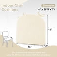 thumbnail image 5 of Indoor Chair Cushions for Dining Chairs, Soft and Comfortable Textured Memory Foam Kitchen Chair Pads with Ties and Non-Slip Backing, 16" x 16" x 2", Beige, 4 Pack, 5 of 6
