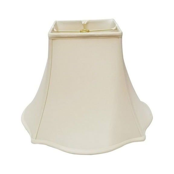 Royal Designs Flare Bottom Outside Square Bell Lamp Shade, Eggshell, 4" x 10" x 8.5"
