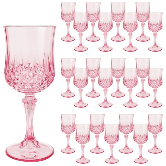 24Pcs Plastic Champagne Glass Safe to Use Wine Glass Fade Resistant Wine Goblet Machine Washable Champagne Flute for Party