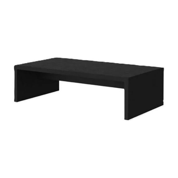 Black Monitor Stand - 19" Wide Ergonomic Desk Riser with Storage Space Five
