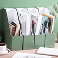 thumbnail image 5 of Sage Green Magazine File Holder Set Of 6 Sturdy Cardboard Desk Organizer With Gold-Tone Label Slots For Home Office Bookshelf, 5 of 7