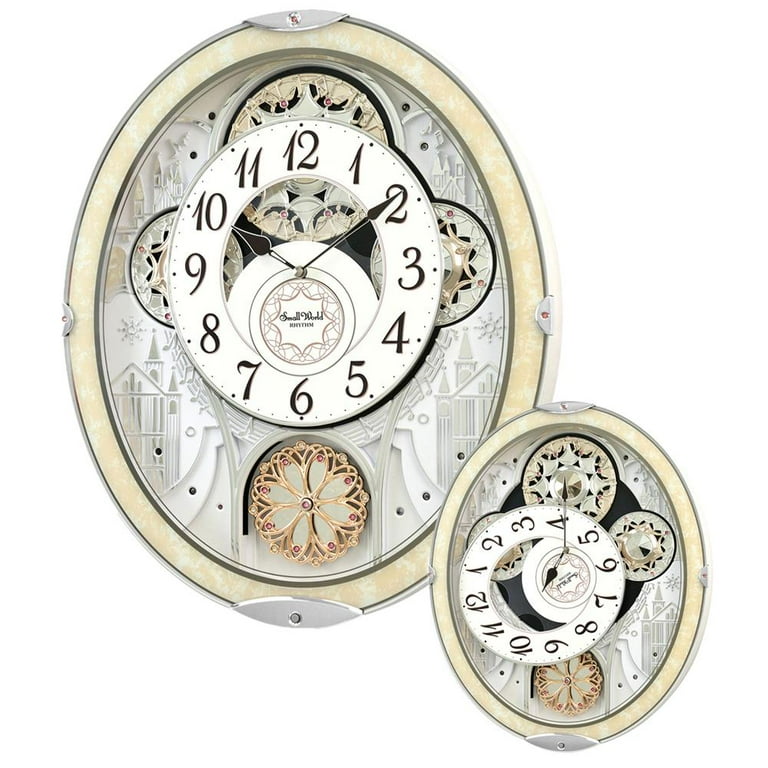 Rhythm USA 4MH447WU03 Gala Winterfest Musical Motion Wall Clock