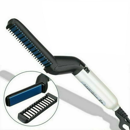 Men Quick Beard Straightener Styler Comb Hair Straightening Curly