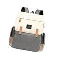 thumbnail image 4 of Mochila para pañales CUTICAT de tela Oxford portátil beige y gris, 4 of 8