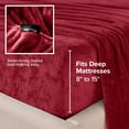 thumbnail image 6 of Bare Home Microplush Fleece Sheet Set - Ultra Soft - Deep Pocket - Full, Red, 6 of 9