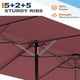 thumbnail image 5 of Qinaqin 15FT Patio Umbrella con Base cm de Profundidadouble-Sided Rectangular Outdoor Ideal para Backyard Garden Profundidadck Swimming Pool Anchoine Rojo, 5 of 5