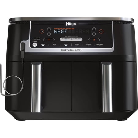 Ninja Foodi 6-in-1 Smart 10-QT 2-Basket Air Fryer with Thermometer, DZ550