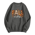 thumbnail image 3 of Women's Fall Letter Graphic Sweatshirt Cute Autumn Leaves Pumpkin Print Crewneck Pullover Top Thanksgiving Halloween Casual Outfit Oversized Cozy Gift, 3 of 4