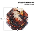 thumbnail image 2 of Disketp Colorful Abstract Eagle Funny Coasters,4 Pcs Leather Coasters with Holder, Perfect Housewarming Hostess Gifts,Protect Furniture from Water Marks Scratch and Damage-Octagon, 2 of 6