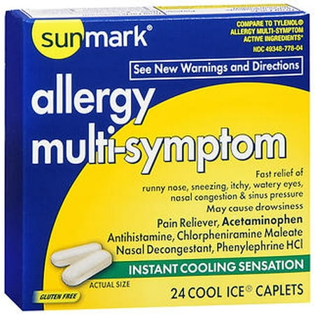 Sunmark Multi-Symptom Allergy Caplets, 24 Count