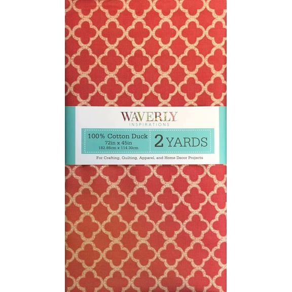 Waverly Inspirations 2 Yard Cut 100% Cotton Duck Print Fabric Medal Rose, 45" Wide for Quilting & Sewing