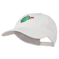 thumbnail image 2 of West Virginia State Map Embroidered Washed Cotton Cap - White OSFM, 2 of 5