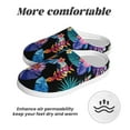 thumbnail image 6 of Fotbe Tropical Palm Leaves Pattern Women's Fuzzy Curly Fur Memory Foam Loafer Slippers Indoor Outdoor Slippers Winter Home Shoes-37/38, 6 of 7