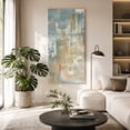 thumbnail image 2 of Canvas Wall Art, Blue Brown Framed Canvas Prints for Bedroom Dining Room, Vintage Modern Oil Painting Art Abstract Oversized Gallery Wrapped Wall Decor for Home Office, Gifts, 20"x40" Ship Next Day, 2 of 9