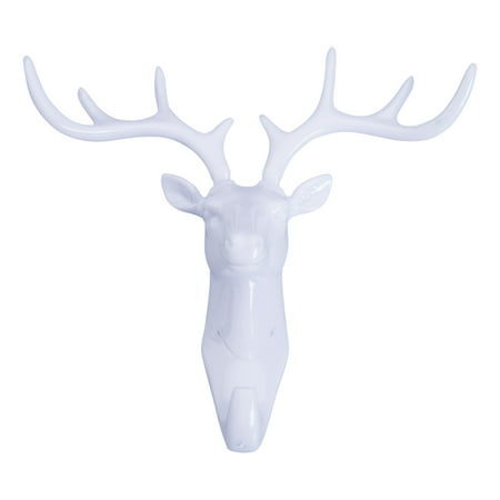 

LWXQWDS Animal Deer Stags Head Hook Wall Hanger Rack Holder Resin Home Decor